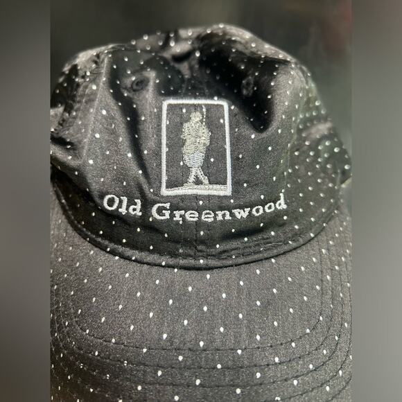 Old Greenwood- silky black with silver dots gold hat- golf gift- tee golfers - Picture 8 of 9